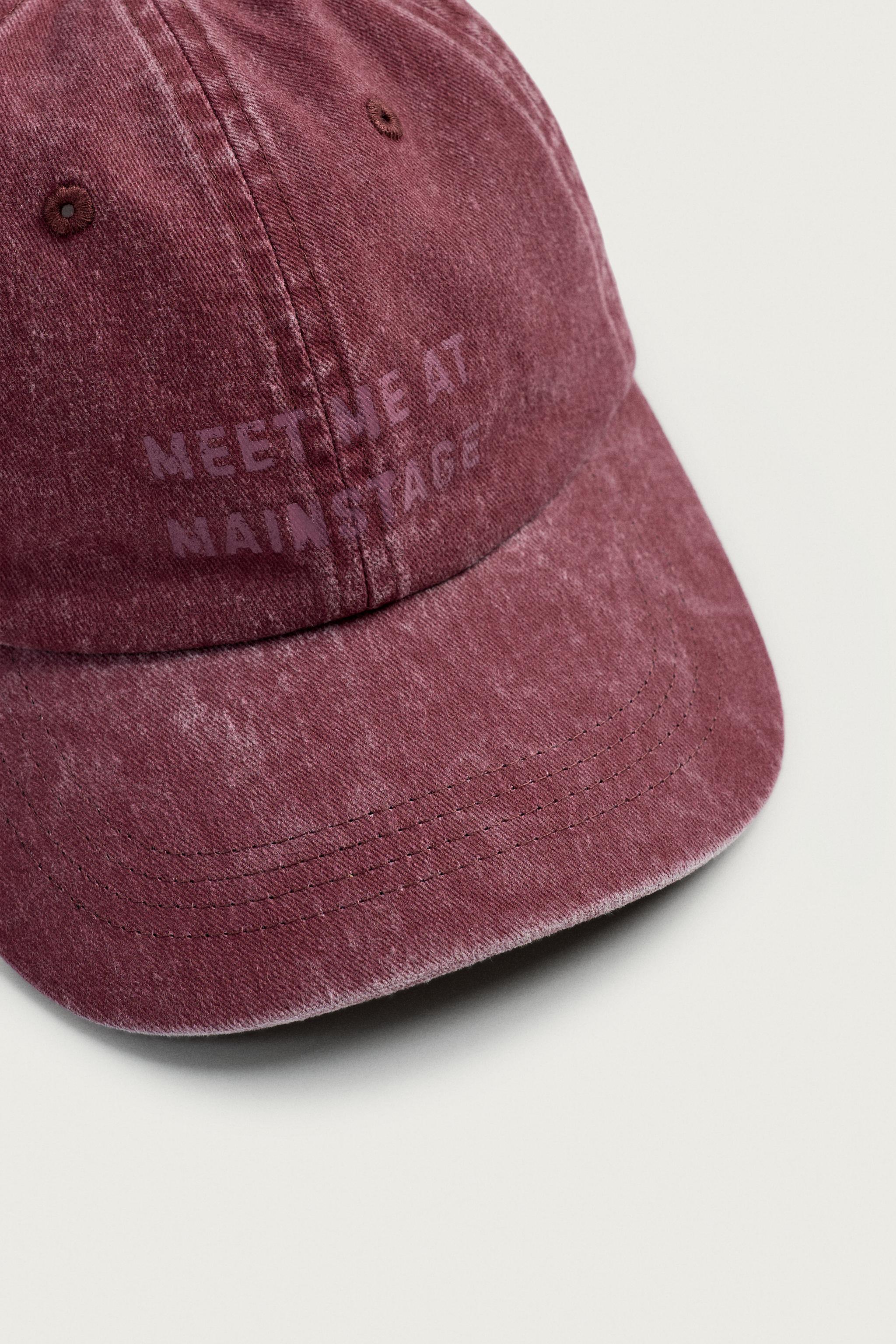 WASHED TEXT PRINT CAP
